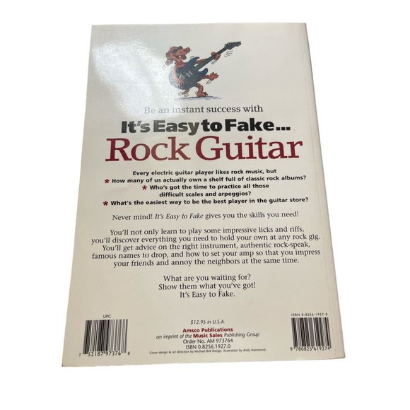 Its Easy to Fake Rock Guitar 2002 Joe Bennett Sheet Music How to Book - Picture 2 of 4